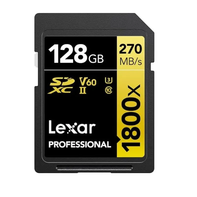 کارت حافظه لکسار Lexar Professional 1800x SDXC UHS-II Card Gold Series 128GB